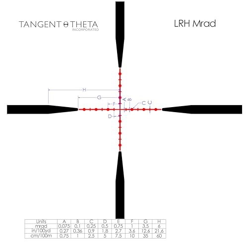Tangent Theta Long Range Hunter 3-15x50mm Premium Riflescope - MRAD Reticle - FFP